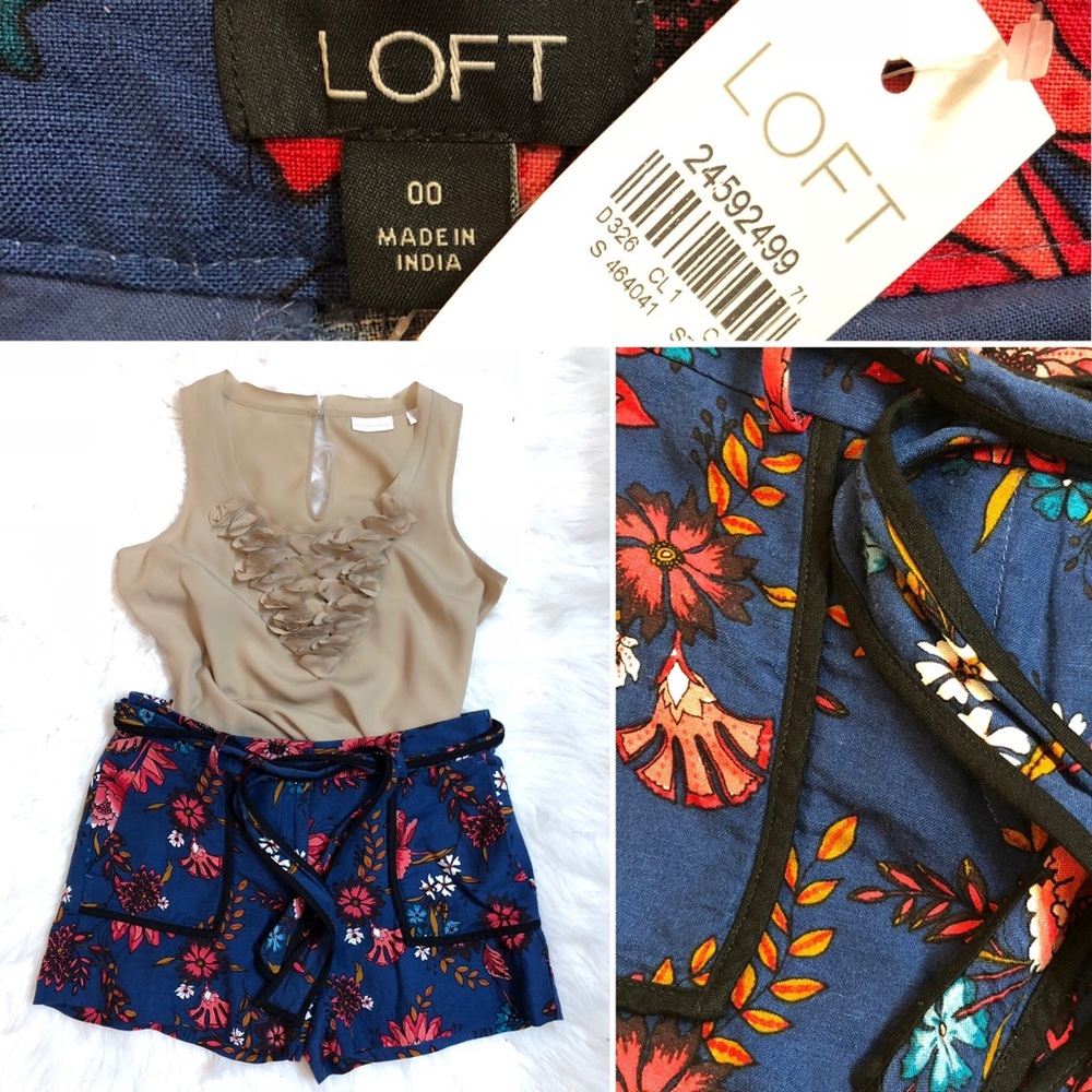 Beautiful LOFT  multicolor print shorts NEW W/Tag